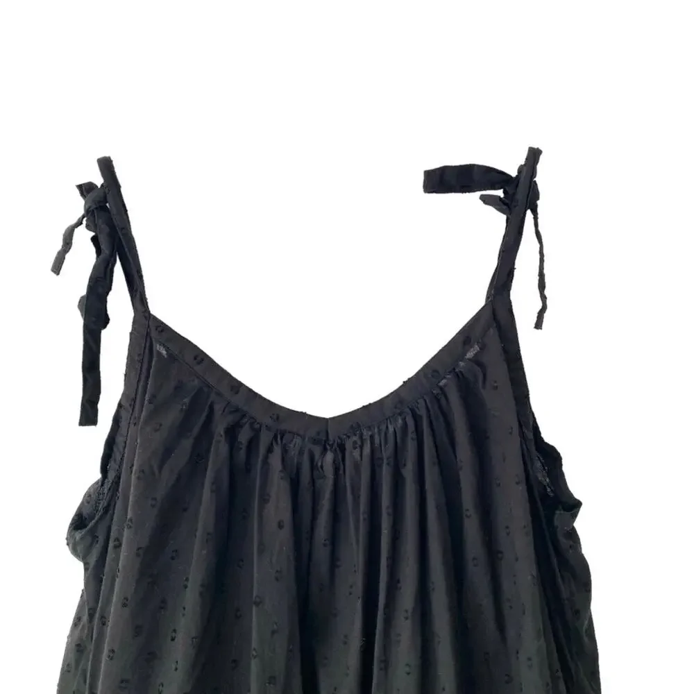 Emerson Fry India Collection Black Swiss Dot Sundress Maxi size XS/Small - Picture 10 of 12